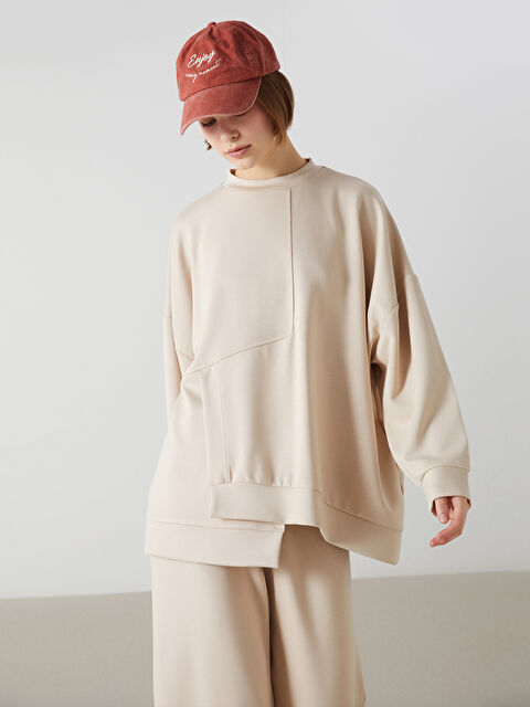 KOOR SPORT Bisiklet Yaka Kadın Sweatshirt - W4LM25Z8-D4Y