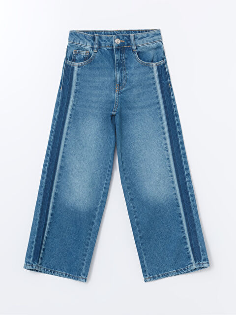 LCW Kids Beli Ayarlanabilir Lastikli Kız Çocuk Jean Pantolon - W4LM32Z4-SHK