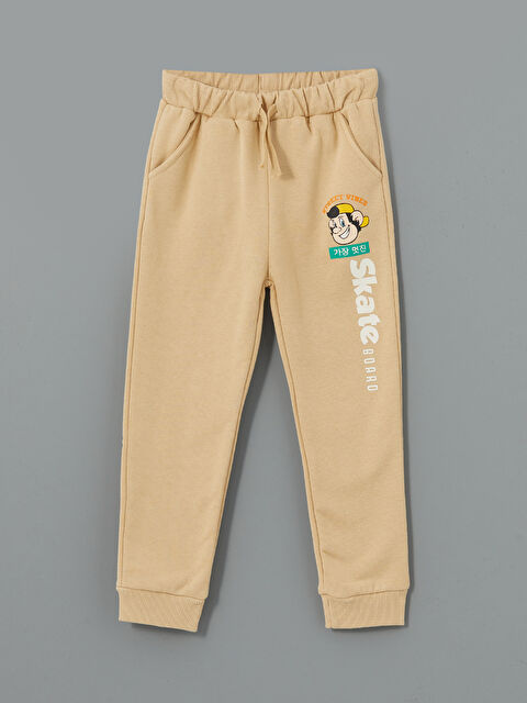 LCW Kids Beli Lastikli Nostaljik Maymun Baskılı Erkek Çocuk Jogger Eşofman Altı - W4LN70Z1-FGZ
