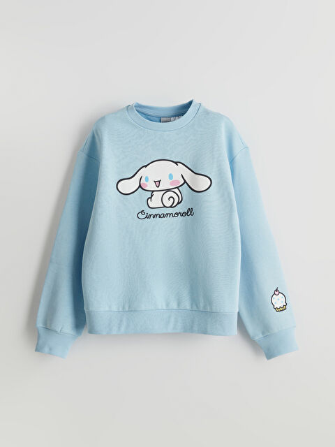 LCW Kids Bisiklet Yaka Cinnamoroll Baskılı Kız Çocuk Sweatshirt - W4LN86Z4-FND
