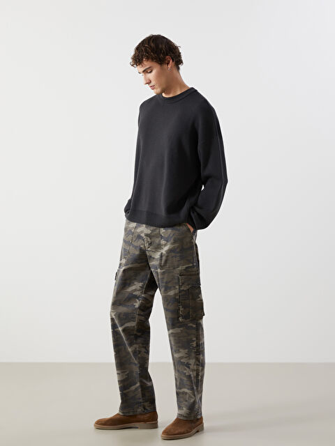 XSIDE Standart Kalıp Gabardin Erkek Kargo Pantolon - W4LO08Z8-F9C