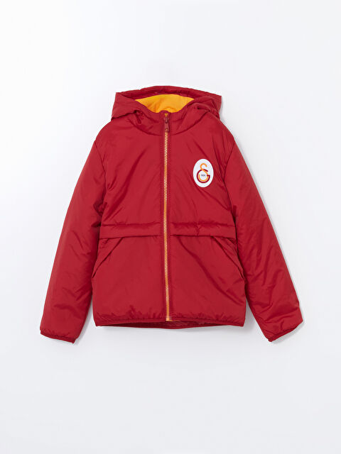 LCW Kids Kapüşonlu Galatasaray Baskılı Erkek Çocuk Şişme Mont - W4LO29Z4-J4N