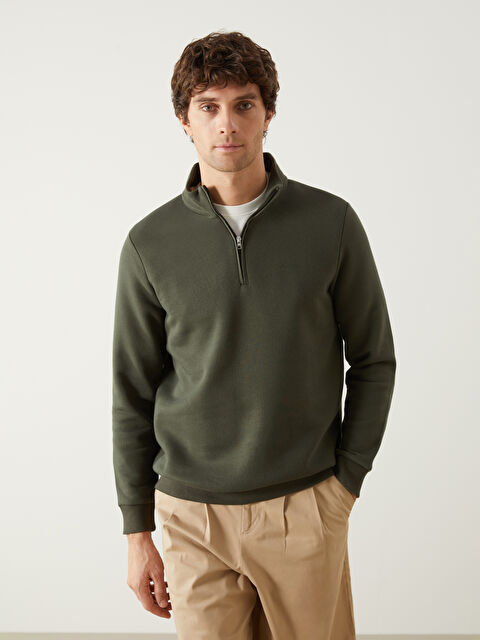 SOUTHBLUE Dik Yaka Uzun Kollu Baskılı Erkek Sweatshirt - W4LO34Z8-CU8