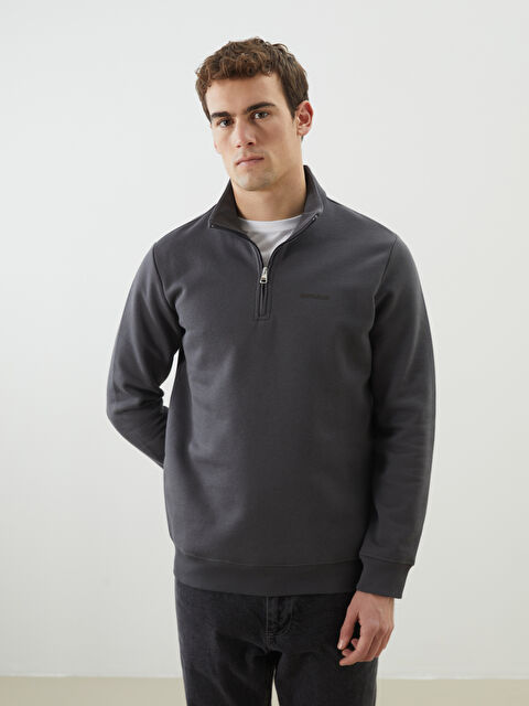 SOUTHBLUE Dik Yaka Uzun Kollu Baskılı Erkek Sweatshirt - W4LO34Z8-HHY