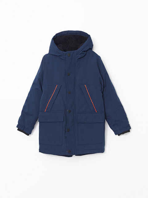 LCW ECO Kapüşonlu Erkek Çocuk Kaban - W4LO78Z4-HEL