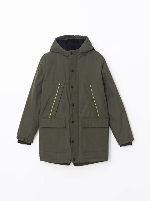 LCW ECO Kapüşonlu Erkek Çocuk Kaban - W4LO78Z4-KDX