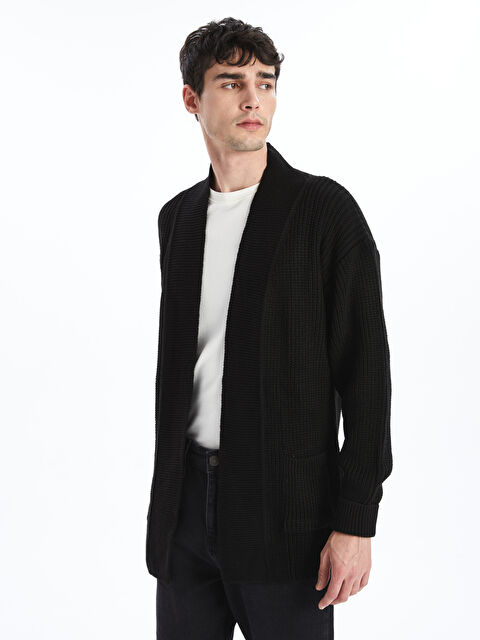 XSIDE Standart Kalıp Şal Yaka Erkek Triko Hırka - W4LO84Z8-CVL