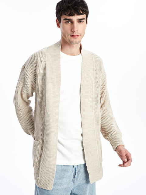 XSIDE Standart Kalıp Şal Yaka Erkek Triko Hırka - W4LO84Z8-CXU