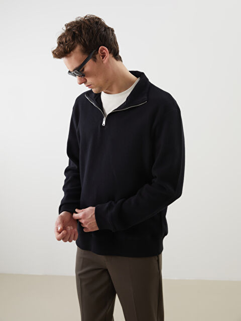 LCW Vision Dik Yaka Erkek Sweatshirt - W4LO85Z8-CVL