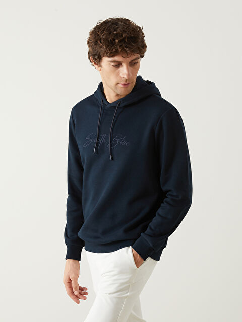 SOUTHBLUE Uzun Kollu Baskılı Erkek Hoodie - W4LP59Z8-RFH