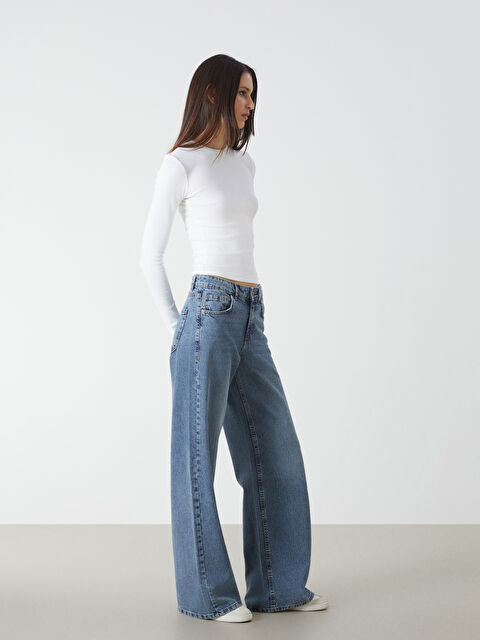 LCW Jeans Baggy Fit Kadın Jean Pantolon - W4LP66Z8-507