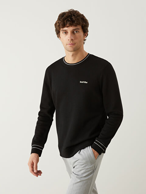 SOUTHBLUE Bisiklet Yaka Uzun Kollu Erkek Sweatshirt - W4LP73Z8-CVL