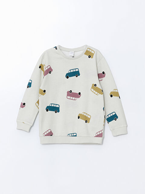 LCW Kids Bisiklet Yaka Erkek Çocuk Sweatshirt - W4LR26Z1-LRV
