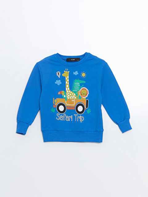 LCW Kids Bisiklet Yaka Kalın Erkek Çocuk Sweatshirt - W4LR86Z1-GJY