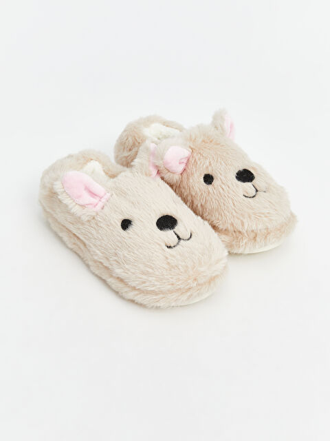 LCW STEPS أحذية شبشب منزلية للبنات بتصميم حيوانات محشوة - W4LS04Z4-EEW