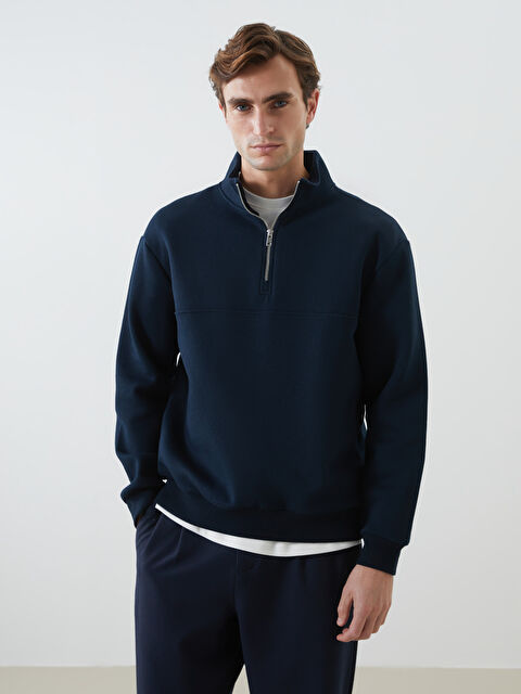 LCW Vision Dik Yaka Erkek Sweatshirt - W4LS15Z8-RFH