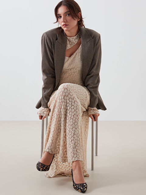 KOOR Desenli Kadın Topuklu Ayakkabı - W4LS21Z8-HUC