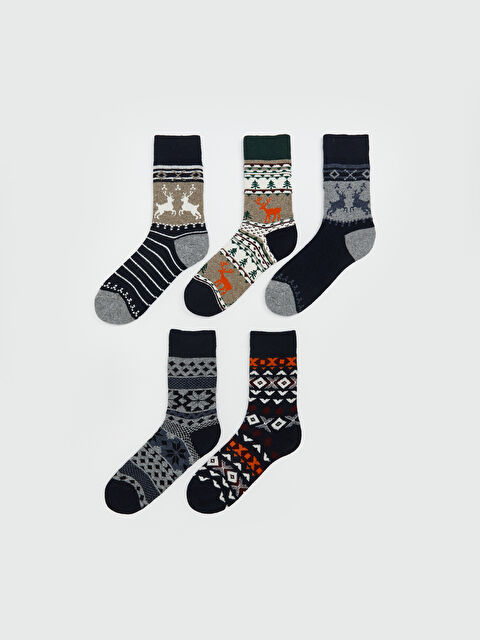 LCW ACCESSORIES Desenli Erkek Soket Çorap 5'li - W4LS41Z8-K00