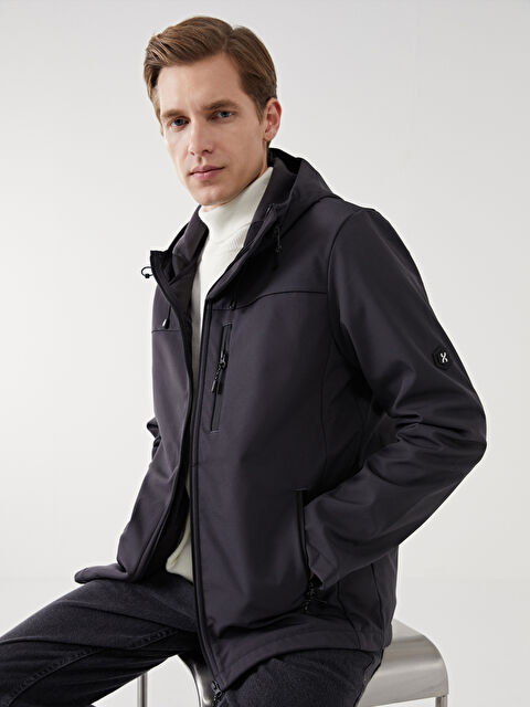 LCWAIKIKI Classic Standart Kalıp Kapüşonlu Erkek Mont - W4LS55Z8-HEF