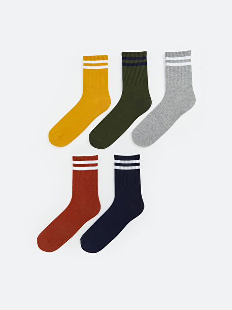 LCW ACCESSORIES Çizgili Erkek Soket Çorap 5'li - W4LS77Z8-K00