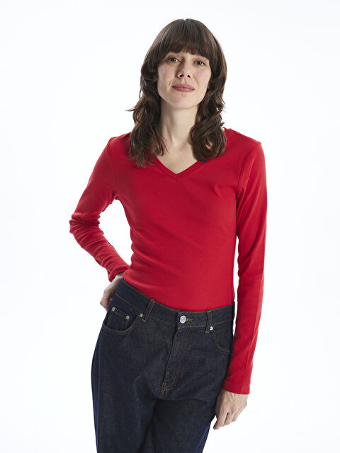 LCWAIKIKI Basic V Yaka Kadın Body - W4LT39Z8-HJY