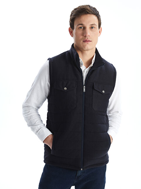 LCW ECO Standart Kalıp Dik Yaka Erkek Yelek - W4LT91Z8-RFH