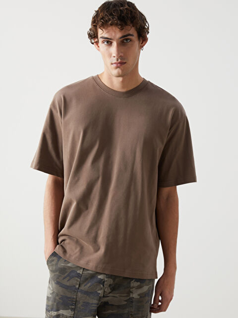 XSIDE Bisiklet Yaka Penye Erkek Tişört - W4LU37Z8-J0U