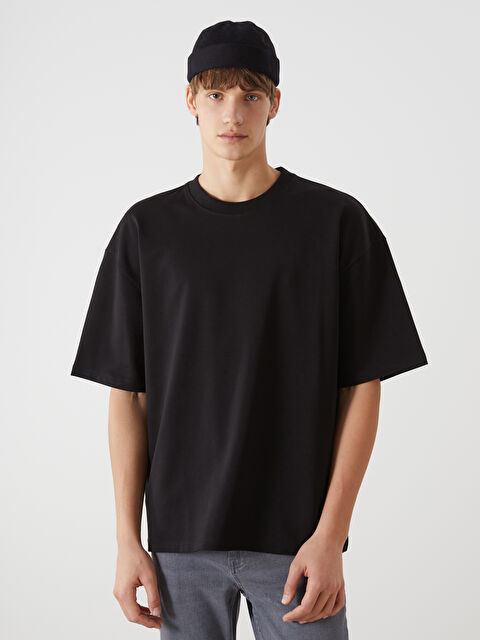 XSIDE Bisiklet Yaka Kısa Kollu Erkek Tişört - W4LU38Z8-J0F