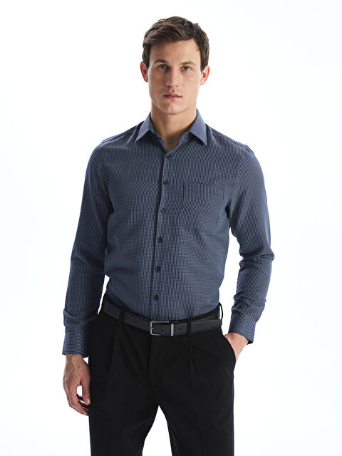 LCW BUSINESS Regular Fit Uzun Kollu Ekose Erkek Gömlek - W4LU74Z8-LN6
