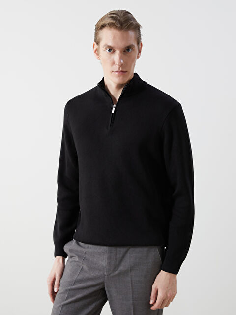 LCW Vision Dik Yaka Uzun Kollu Erkek Triko Kazak - W4LU75Z8-CVL