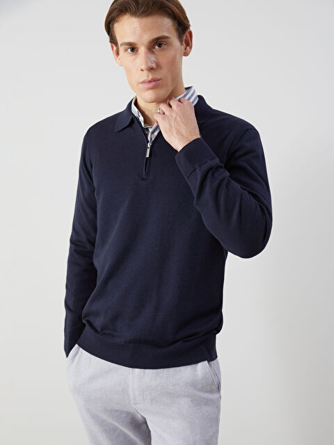 SOUTHBLUE Polo Yaka Uzun Kollu Erkek Triko Kazak - W4LU81Z8-RFH