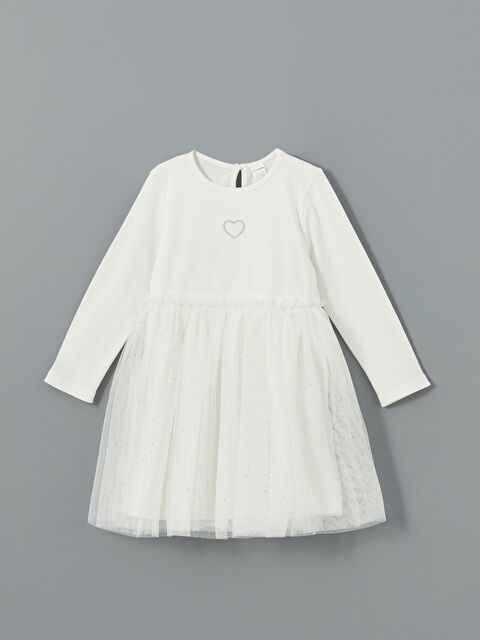 LCW Kids Bisiklet Yaka Tütü Kız Çocuk Elbise - W4LU83Z1-R9J