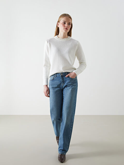 LCW Jeans Straight Fit Kadın Jean Pantolon - W4LU97Z8-311