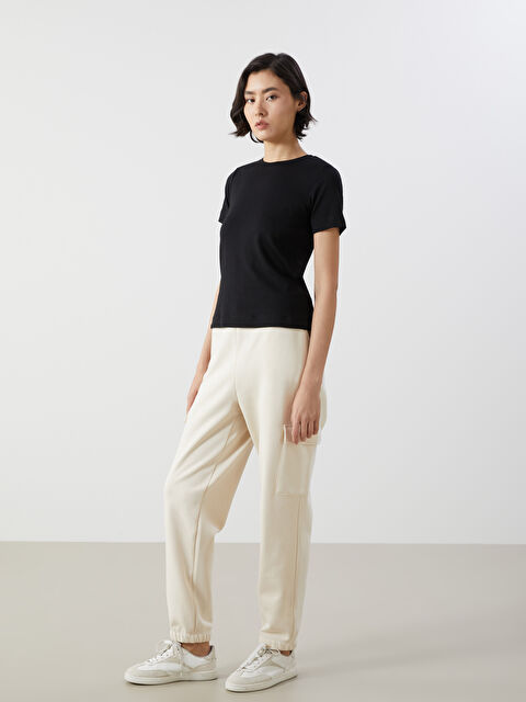 LCWAIKIKI Classic Elasticated Waist Women's Thick Jogger Sweatpants - W4LV14Z8-YMU