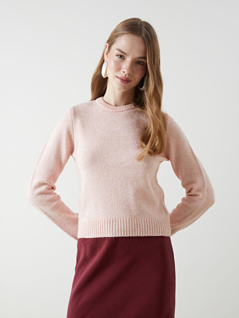 LCW Vision Bisiklet Yaka Kadın Triko Kazak - W4LV49Z8-G21