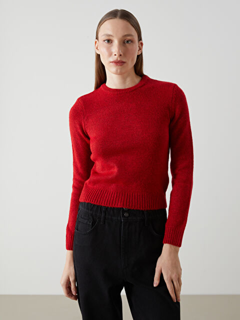 LCW Vision Bisiklet Yaka Kadın Triko Kazak - W4LV49Z8-H0P