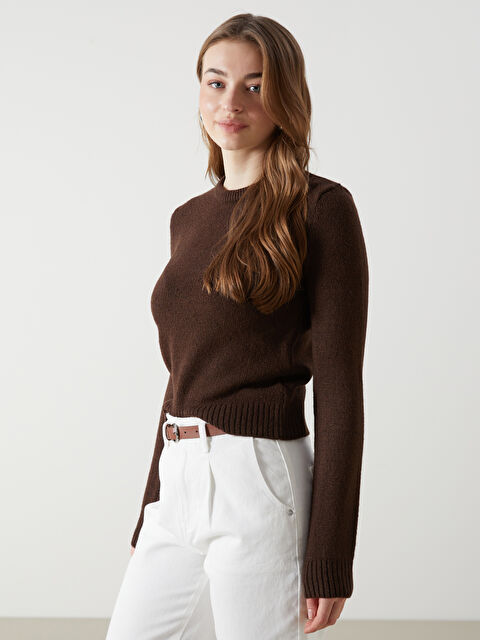 LCW Vision Bisiklet Yaka Kadın Triko Kazak - W4LV49Z8-R39