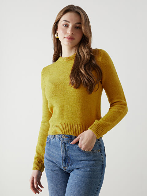 LCW Vision Bisiklet Yaka Kadın Triko Kazak - W4LV49Z8-S74