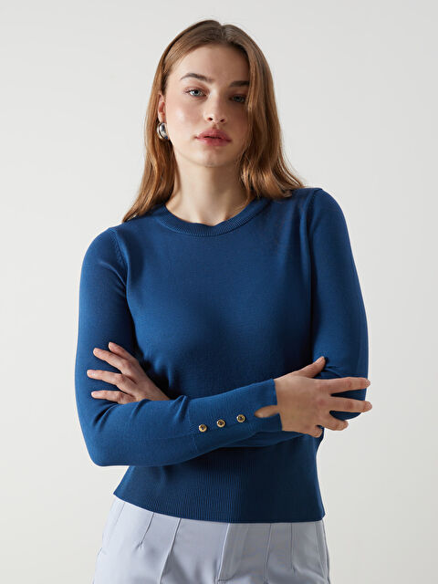 LCW Vision Bisiklet Yaka Kadın Triko Kazak - W4LV50Z8-EXG