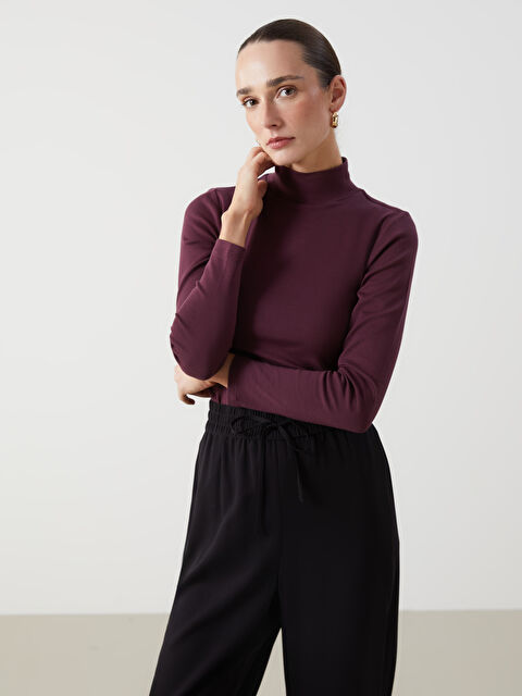 LCWAIKIKI Basic Dik Yaka Kadın Body - W4LV62Z8-HQT