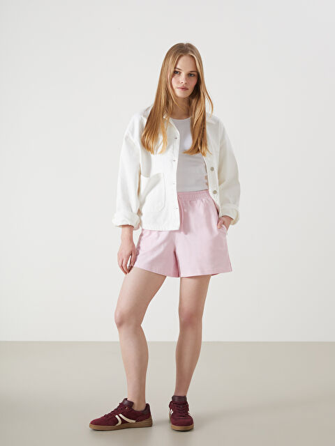 Natuvera Beli Lastikli Kadın Şort - W4LY29Z8-YFZ