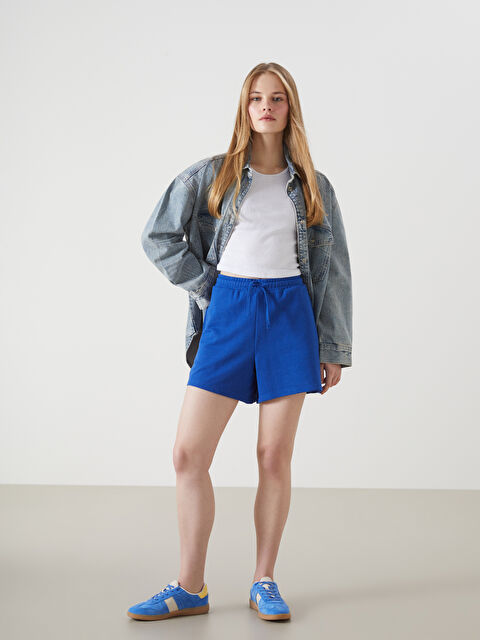 Natuvera Beli Lastikli Kadın Şort - W4LY32Z8-D2R