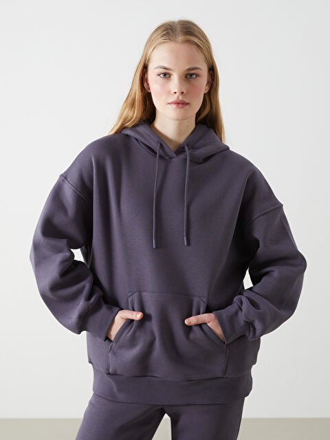 LCW Vision Oversize Kadın Kalın Hoodie - W4M030Z8-HGV