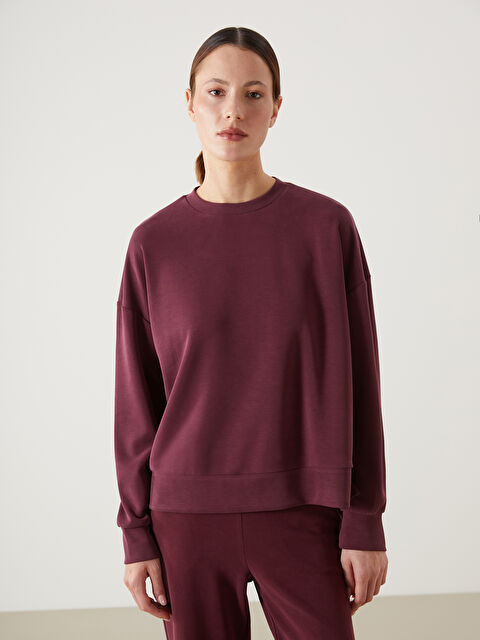 LCW Vision Oversize Modal Karışımlı Kadın Sweatshirt - W4M032Z8-HQG