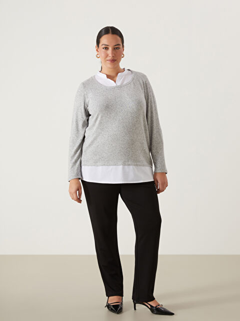 LCWAIKIKI Classic Серпімді белдік әйелдерге арналған шалбар - W58065Z8-CVL