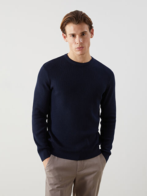 LCWAIKIKI Classic Bisiklet Yaka Erkek Triko Kazak - W4M108Z8-DWP