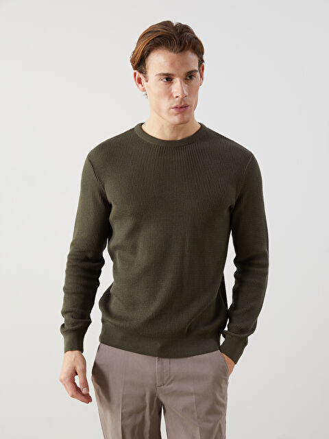 LCWAIKIKI Classic Bisiklet Yaka Erkek Triko Kazak - W4M108Z8-GX5