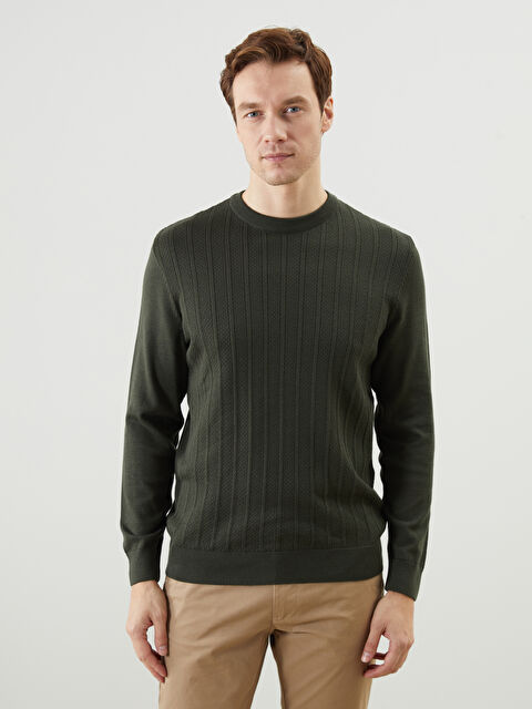 LCWAIKIKI Classic Bisiklet Yaka Erkek Triko Kazak - W4M109Z8-HMP