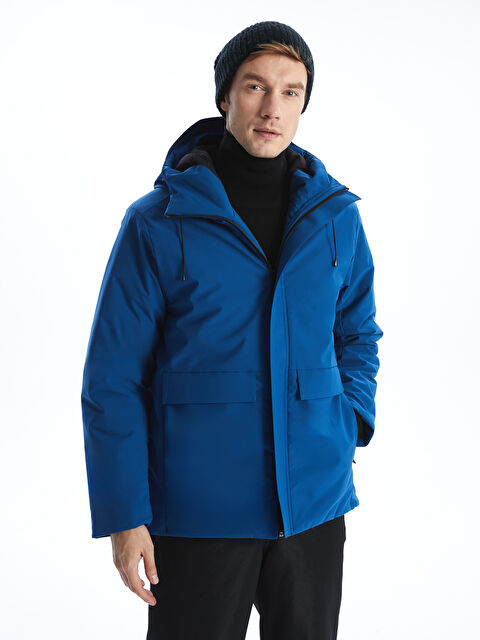 LCWAIKIKI Classic Standart Kalıp Kapüşonlu Erkek Mont - W4M110Z8-CS7