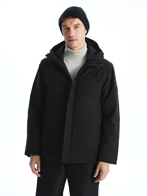 LCWAIKIKI Classic Standart Kalıp Kapüşonlu Erkek Mont - W4M110Z8-CVL